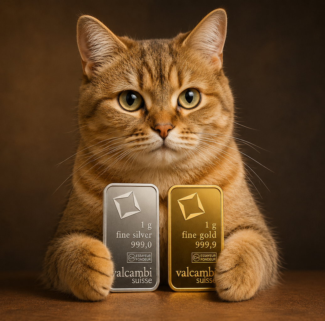 Cat with bullion bars